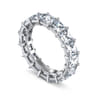 Eternity Band Wedding Ring in 14k White Gold with Princess Cut Natural Diamond at Gabriel & Co.