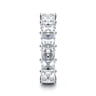 Eternity Band Wedding Ring in 14k White Gold with Princess Cut Natural Diamond at Gabriel & Co.