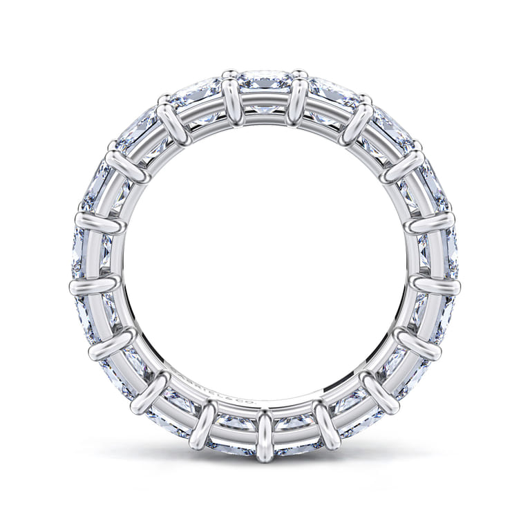 Eternity Band Wedding Ring in 14k White Gold with Princess Cut Natural Diamond at Gabriel & Co. - Shot 2