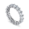 Eternity Band Wedding Ring in 14k White Gold with Princess Cut Natural Diamond at Gabriel & Co.