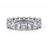Eternity Band Wedding Ring in 14k White Gold with Princess Cut Natural Diamond at Gabriel & Co.