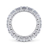 Eternity Band Wedding Ring in 14k White Gold with Princess Cut Natural Diamond at Gabriel & Co.