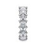 Eternity Band Wedding Ring in 14k White Gold with Princess Cut Natural Diamond at Gabriel & Co.