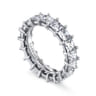 Eternity Band Wedding Ring in 14k White Gold with Princess Cut Natural Diamond at Gabriel & Co.