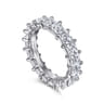 Eternity Band Wedding Ring in 14k White Gold with Princess Cut Natural Diamond at Gabriel & Co.