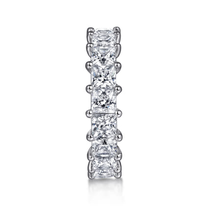 Bordeaux - 14K White Gold Princess Cut Shared Prong Diamond Eternity Band