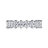 Eternity Band Wedding Ring in 14k White Gold with Princess Cut Natural Diamond at Gabriel & Co.