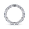 Eternity Band Wedding Ring in 14k White Gold with Princess Cut Natural Diamond at Gabriel & Co.