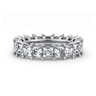 Eternity Band Wedding Ring in 14k White Gold with Princess Cut Natural Diamond at Gabriel & Co.