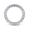 Eternity Band Wedding Ring in 14k White Gold with Princess Cut Natural Diamond at Gabriel & Co.