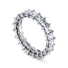 Eternity Band Wedding Ring in 14k White Gold with Princess Cut Natural Diamond at Gabriel & Co.