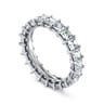 Eternity Band Wedding Ring in 14k White Gold with Princess Cut Natural Diamond at Gabriel & Co.