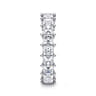 Eternity Band Wedding Ring in 14k White Gold with Princess Cut Natural Diamond at Gabriel & Co.