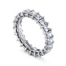 Eternity Band Wedding Ring in 14k White Gold with Princess Cut Natural Diamond at Gabriel & Co.