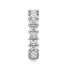 Eternity Band Wedding Ring in 14k White Gold with Princess Cut Natural Diamond at Gabriel & Co.