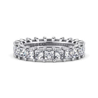 Bordeaux - 14K White Gold Princess Cut Shared Prong Diamond Eternity Band