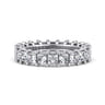 Eternity Band Wedding Ring in 14k White Gold with Princess Cut Natural Diamond at Gabriel & Co.