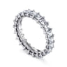 Eternity Band Wedding Ring in 14k White Gold with Princess Cut Natural Diamond at Gabriel & Co.