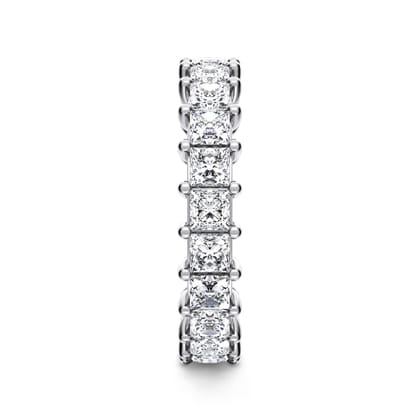 Bordeaux - 14K White Gold Princess Cut Shared Prong Diamond Eternity Band