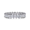 Eternity Band Wedding Ring in 14k White Gold with Princess Cut Natural Diamond at Gabriel & Co.