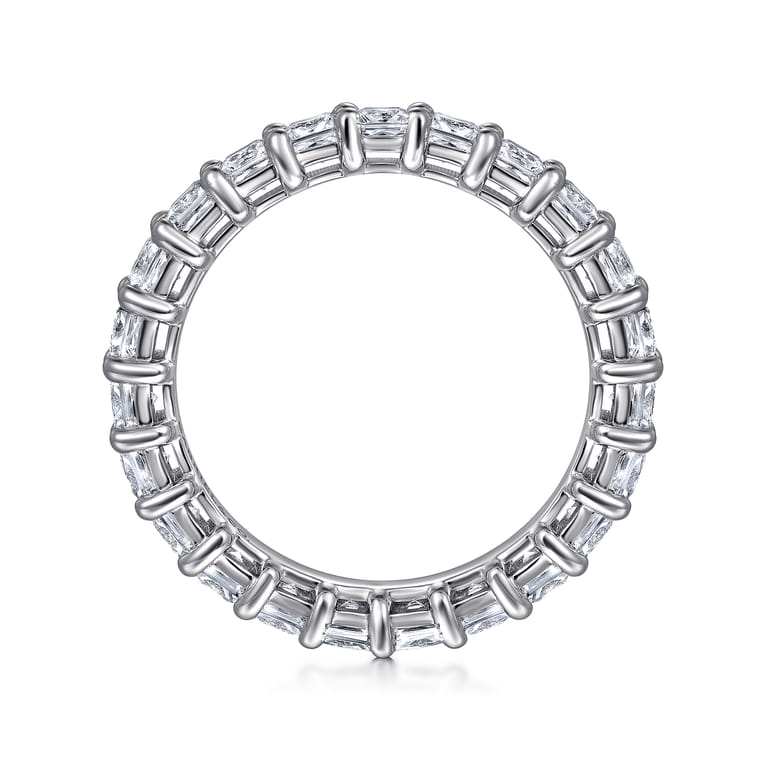 Eternity Band Wedding Ring in 14k White Gold with Princess Cut Natural Diamond at Gabriel & Co. - Shot 2