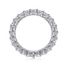 Eternity Band Wedding Ring in 14k White Gold with Princess Cut Natural Diamond at Gabriel & Co.