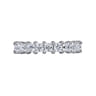 Eternity Band Wedding Ring in 14k White Gold with Princess Cut Natural Diamond at Gabriel & Co.