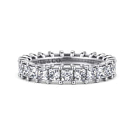 Bordeaux - 14K White Gold Princess Cut Shared Prong Diamond Eternity Band