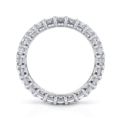 Bordeaux - 14K White Gold Princess Cut Shared Prong Diamond Eternity Band