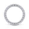 Eternity Band Wedding Ring in 14k White Gold with Princess Cut Natural Diamond at Gabriel & Co.
