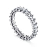 Eternity Band Wedding Ring in 14k White Gold with Princess Cut Natural Diamond at Gabriel & Co.
