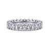 Eternity Band Wedding Ring in 14k White Gold with Princess Cut Natural Diamond at Gabriel & Co.
