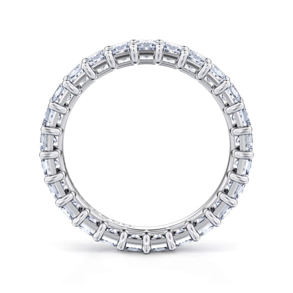 Bordeaux - 14K White Gold Princess Cut Shared Prong Diamond Eternity Band