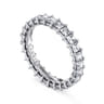 Eternity Band Wedding Ring in 14k White Gold with Princess Cut Natural Diamond at Gabriel & Co.
