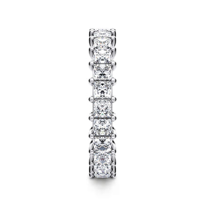 Bordeaux - 14K White Gold Princess Cut Shared Prong Diamond Eternity Band