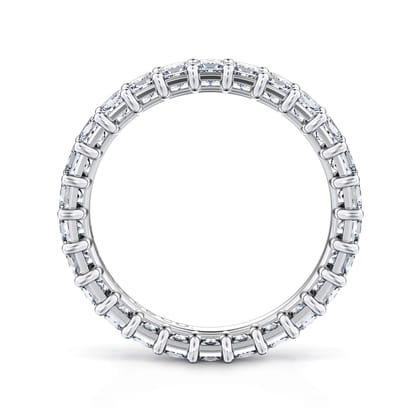 Bordeaux - 14K White Gold Princess Cut Shared Prong Diamond Eternity Band