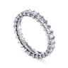 Eternity Band Wedding Ring in 14k White Gold with Princess Cut Natural Diamond at Gabriel & Co.