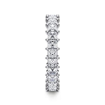 Bordeaux - 14K White Gold Princess Cut Shared Prong Diamond Eternity Band