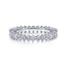 Eternity Band Wedding Ring in 14k White Gold with Princess Cut Natural Diamond at Gabriel & Co.