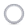 Eternity Band Wedding Ring in 14k White Gold with Princess Cut Natural Diamond at Gabriel & Co.