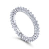 Eternity Band Wedding Ring in 14k White Gold with Princess Cut Natural Diamond at Gabriel & Co.