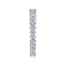 Eternity Band Wedding Ring in 14k White Gold with Princess Cut Natural Diamond at Gabriel & Co.