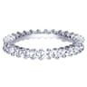 Eternity Band Wedding Ring in 14k White Gold with Princess Cut Natural Diamond at Gabriel & Co.