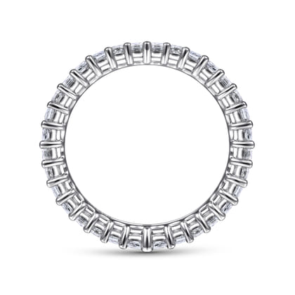 Bordeaux - 14K White Gold Princess Cut Shared Prong Diamond Eternity Band