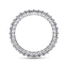 Eternity Band Wedding Ring in 14k White Gold with Princess Cut Natural Diamond at Gabriel & Co.