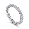 Eternity Band Wedding Ring in 14k White Gold with Princess Cut Natural Diamond at Gabriel & Co.