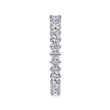 Bordeaux - 14K White Gold Princess Cut Shared Prong Diamond Eternity Band