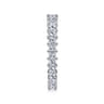 Eternity Band Wedding Ring in 14k White Gold with Princess Cut Natural Diamond at Gabriel & Co.