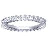 Eternity Band Wedding Ring in 14k White Gold with Princess Cut Natural Diamond at Gabriel & Co.