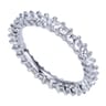 Eternity Band Wedding Ring in 14k White Gold with Princess Cut Natural Diamond at Gabriel & Co.